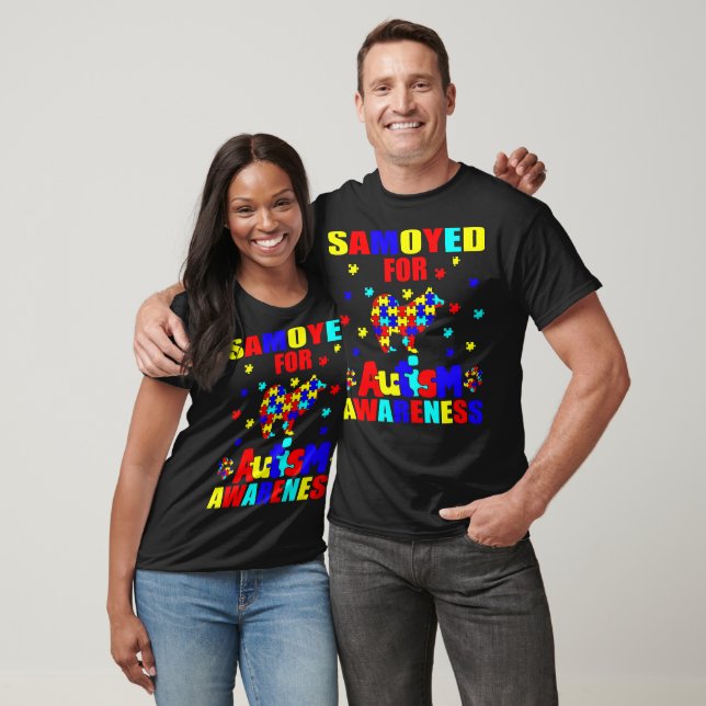 T-shirt Cadeau Samoyed Sensibilisation sur l'autisme (Unisexe)