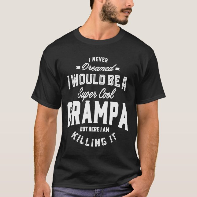T-shirt Cadeau Super Cool Grampa (Devant)