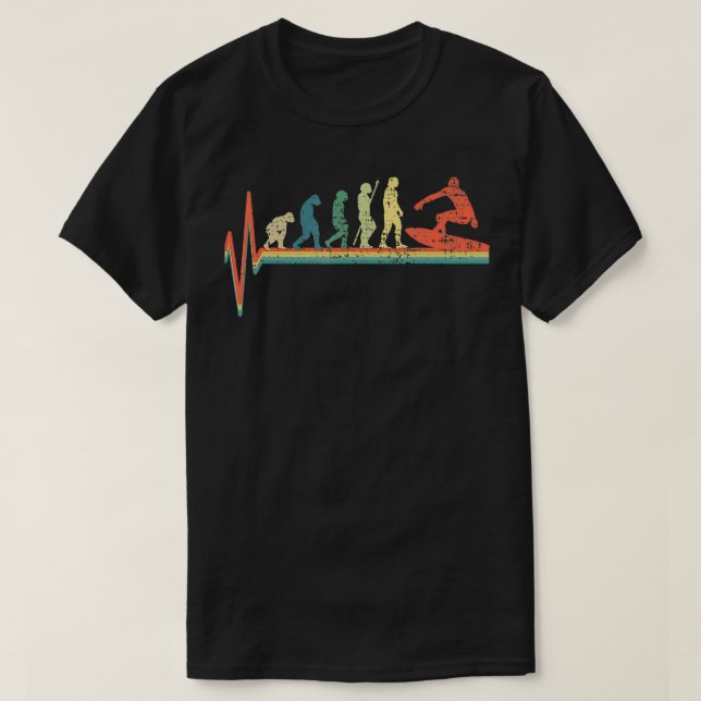 T-shirt Cadeau Surf Heartbeat (Design devant)
