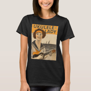 T-shirt cadeau Ukulele Lady Fun pour femmes et fil