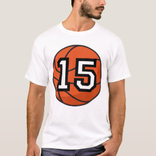 T-shirt Cadeau uniforme du numéro 15 de joueur de basket