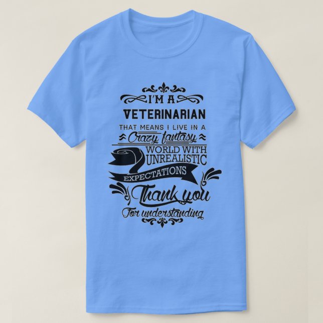 T-shirt Cadeau Vétérinaire Présenté Pour Hommes Femmes (Design devant)