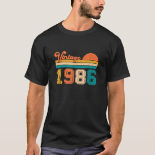 T-shirt Cadeau Vintage Fabriqué en 1986 1986 Né en 1986 Ho