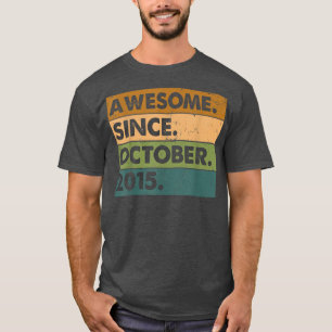 T-shirt Cadeaux 7e anniversaire Incroyable depuis octobre