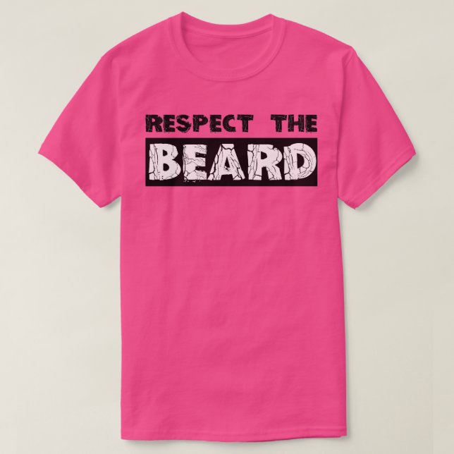 T-shirt Cadeaux à la barbe Respectez la barbe Drôle idées  (Design devant)