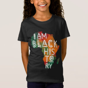 T-Shirt Cadeaux Black Pride I Am Black History African Ame