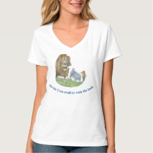 T-Shirt cadeaux chrétiens Lion et agneau