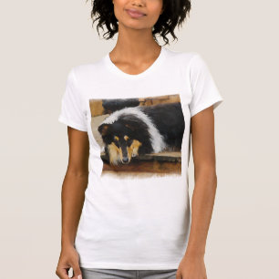 T-shirt Cadeaux Collier Tri-Color Rough Collie