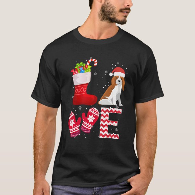 T-shirt Cadeaux d'amoureux de Noël Cavalier King Charles S (Devant)