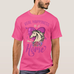 T-shirt Cadeaux d'amoureux des chevaux miniatures Bonheur
