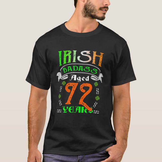 T-shirt Cadeaux d'anniversaire irlandais de 72 ans Irlande (Devant)