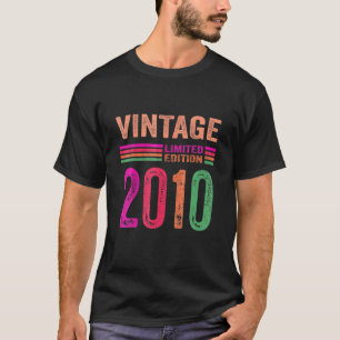 T-shirt Cadeaux de 12 ans Vintage 2010 Édition limitée 12T