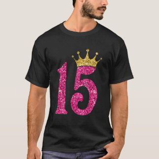 T-shirt Cadeaux De 15 Ans 15E Anniversaire Filles Enfants
