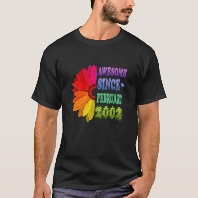 T-shirt Cadeaux De 20 Ans Magnifique Depuis Février 2002 2 (Devant)