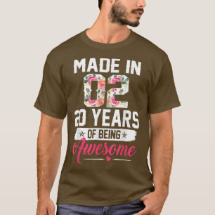 T-shirt Cadeaux de 20 ans pour 20e anniversaire fille Flow