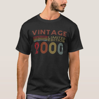 T-shirt Cadeaux de 22 ans Vintage 2000 Limited Edition 22T