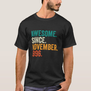 T-shirt Cadeaux de 26 Ans Awesome Depuis Novembre 1996 26t