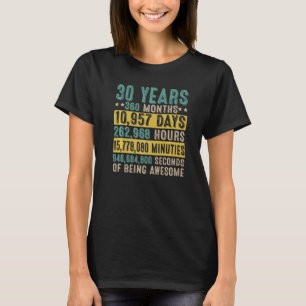 T-shirt Cadeaux de 30 ans Vintage fantastique 30e annivers