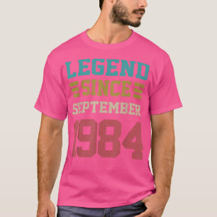 T-shirt Cadeaux de 38 ans Légende depuis septembre 1984 38