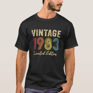 T-shirt Cadeaux de 39 ans Vintage 1983 Édition limitée