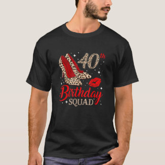 T-shirt Cadeaux de 40 ans 40e anniversaire Squad Leopard H
