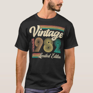 T-shirt Cadeaux De 40 Ans Né En 1982 40E Anniversaire Vint