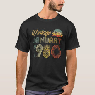 T-shirt Cadeaux de 42 ans Vintage 1980 Édition limitée 42T