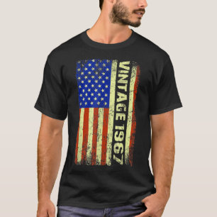 T-shirt Cadeaux de 55 ans Vintage Drapeau américain 1967 5
