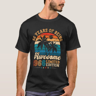 T-shirt Cadeaux de 56 ans Awesome 1966 Edition Limitée 56T
