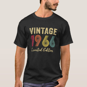 T-shirt Cadeaux de 56 ans Vintage 1966 Édition limitée