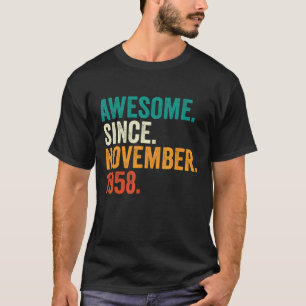 T-shirt Cadeaux de 64 Ans Awesome Depuis Novembre 1958 64t