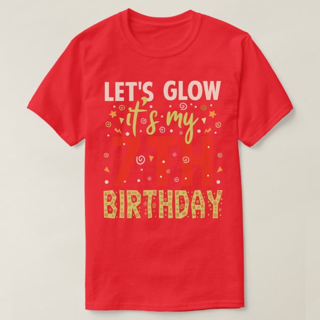 T-shirt Cadeaux de 7e anniversaire (Design devant)