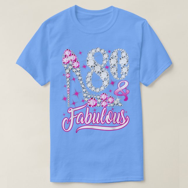 T-shirt Cadeaux de 80 ans 80 & Fabuleux 80e Anniversaire É (Design devant)
