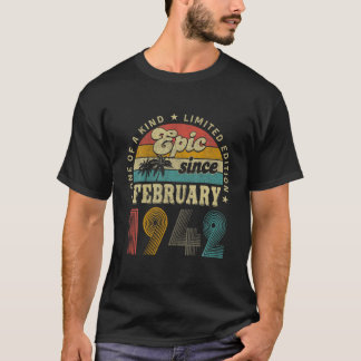 T-shirt Cadeaux De 80 Ans Épopée Depuis Février 1942