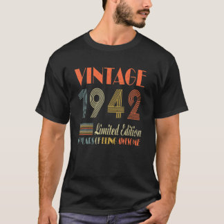 T-shirt Cadeaux de 80 ans Vintage 1942 Edition Limitée 80T