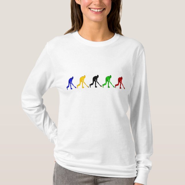 T-shirt Cadeaux de bâton de hockey et de boule de gisement (Devant)