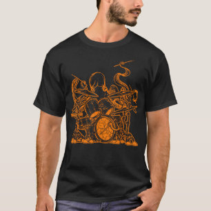 T-shirt Cadeaux de batterie Octopus de percussion Jouant d