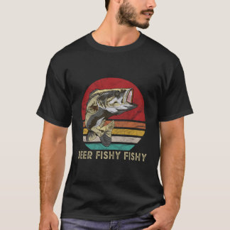 T-shirt Cadeaux De Bière Et De Pêche Pour Papa Beer Fishy