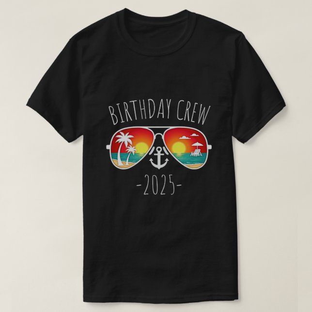 T-shirt Cadeaux de croisières d'anniversaire 2025 Équipe d (Design devant)