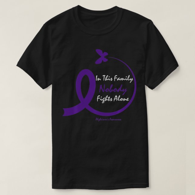 T-shirt Cadeaux de démence Maman Papa Grand-mère Purple Al (Design devant)
