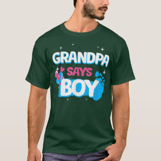 T-shirt cadeaux de fête de révélation de genre, grand-père