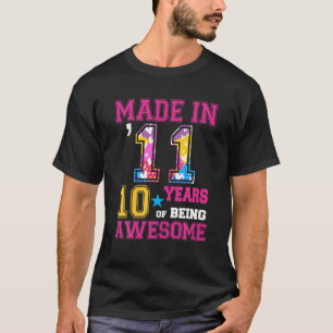 T-shirt Cadeaux De Fille De 10 Ans Pour 10E Anniversaire B