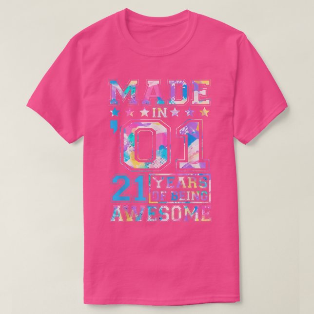 T-shirt Cadeaux De Fille De 21 Ans Pour 21E Anniversaire C (Design devant)