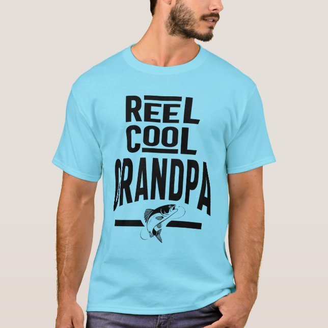 T-shirt Cadeaux de grand-père Cool Mens Reel (Devant)