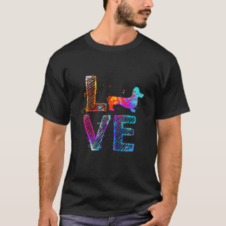 T-shirt Cadeaux de maman de chien teckel coloré Teckel
