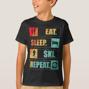 T-shirt Cadeaux de neige de ski rétro vintage pour skieurs