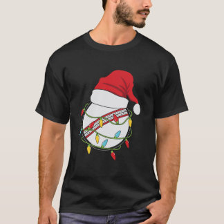 T-shirt cadeaux de Noël drôles Cricket Ball Noël Père Noël