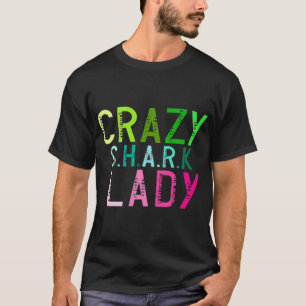 T-shirt Cadeaux de Noël drôles - dame requin folle