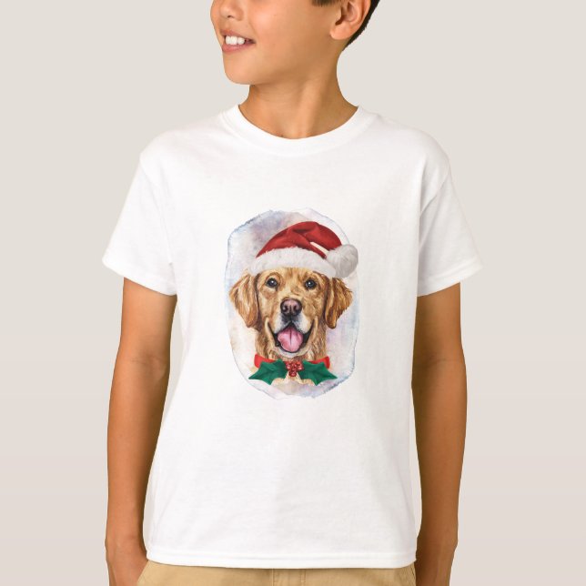 T-shirt Cadeaux de Noël Golden Retriever pour Amoureux de  (Devant)