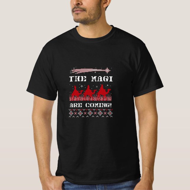 T-shirt Cadeaux de Noël - Les Magi arrivent (Devant)